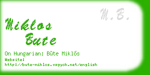 miklos bute business card