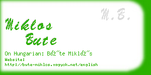 miklos bute business card